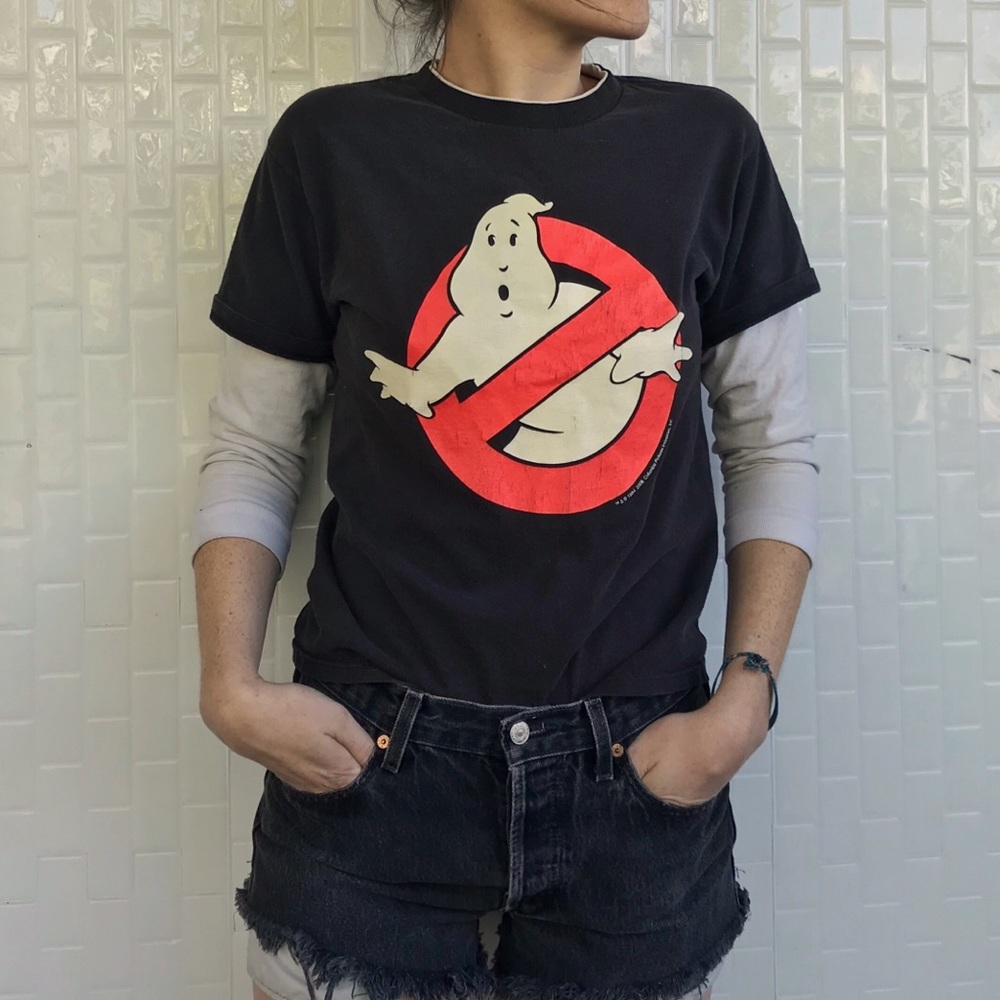 ghostbusters tee crewneck 80s kid’s retro movie